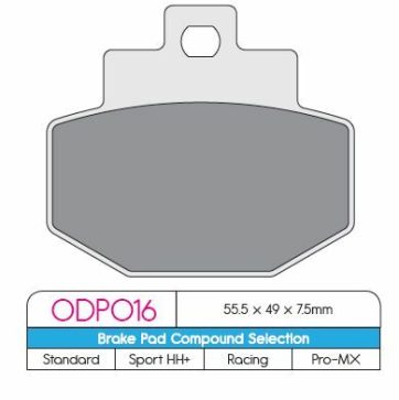 BRAKE PAD ODP SCOOTER ORGANIC COMPOUND ASBESTOS FREE