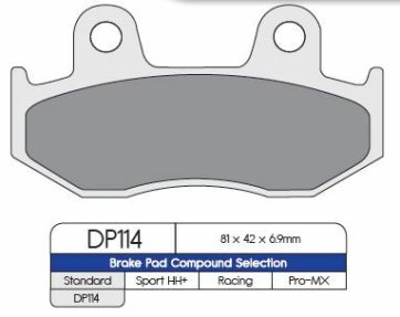 BRAKE PAD DP SINTERED REPLACEMENT STREET TOURING OFF-ROAD/ATV