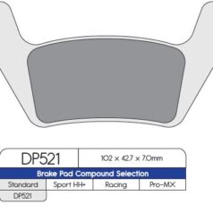 BRAKE PAD DP SINTERED REPLACEMENT STREET TOURING OFF-ROAD/ATV