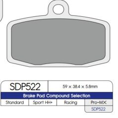 BRAKE PAD DP SINTERED REPLACEMENT STREET TOURING OFF-ROAD/ATV