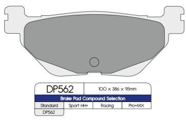 BRAKE PAD DP SINTERED REPLACEMENT STREET TOURING OFF-ROAD/ATV