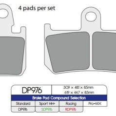 BRAKE PAD DP SINTERED REPLACEMENT STREET TOURING OFF-ROAD/ATV