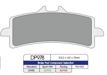 BRAKE PAD DP SINTERED REPLACEMENT STREET TOURING OFF-ROAD/ATV
