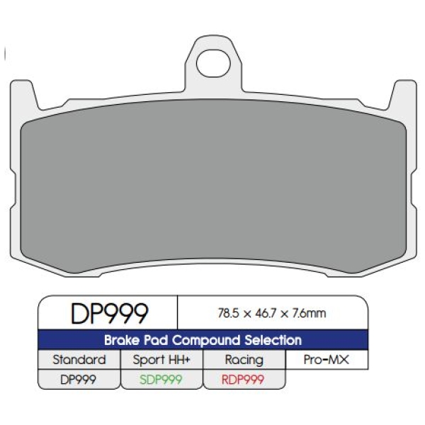 BRAKE PAD RDP X-RACE TITANIUM HIGH FRICTION ROAD-RACING