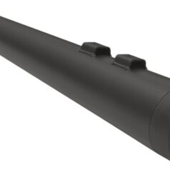 MUFFLER 4" MEGAPHONE BLACK W/TUNED BAFFLE BLACK END CAP