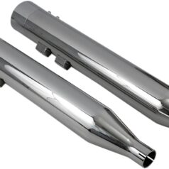 MUFFLER 4" STRAIGHT CAN CHROME W/TUNED BAFFLE CHROME END CAP.