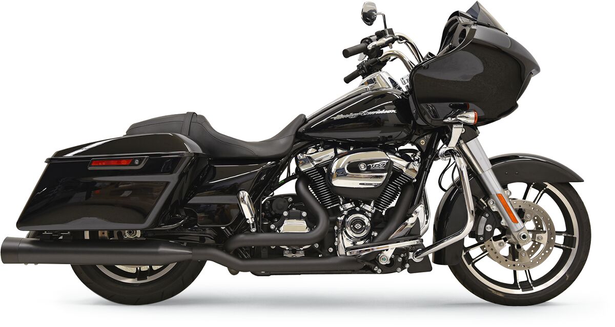 HEADER PIPES BLACK TRUE-DUAL DOWN UNDER