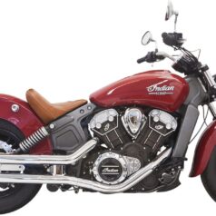 MUFFLER SLIP ON 2-1/4" HOUSING W/BAFFLE AND FISHTAIL END CHROME