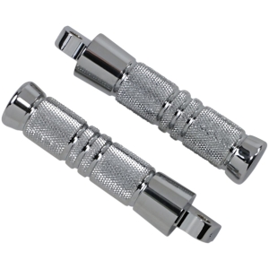 ACCUTRONIX FOOT PEGS KNURLED GROOVED FOLDING CHROME