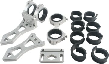 MOUNTING KIT - HEADLIGHT BRACKETS / ALUMINIUM / SILVER - Bild 2