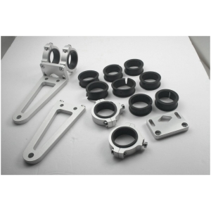 MOUNTING KIT - HEADLIGHT BRACKETS / ALUMINIUM / SILVER