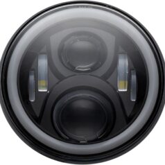 HEADLAMP 7"LED HALO Svart med monteringsring