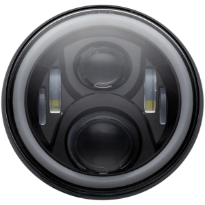 HEADLAMP 7"LED HALO Svart med monteringsring
