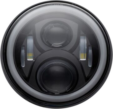 HEADLAMP 7"LED HALO Svart med monteringsring