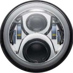 HEADLAMP 7"LED HALO Krom med monteringsring