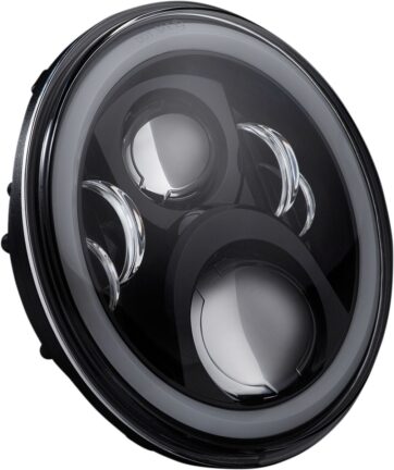 HEADLAMP 7"LED HALO Svart med HD Touring adapter