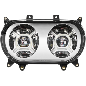 HEADLIGHTS Double X-led Chrome  -HD Roadglide 15-24