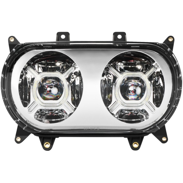 HEADLIGHTS Double X-led Chrome  -HD Roadglide 15-24