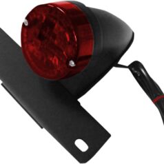 CUSTOM REPLACEMENT TAIL LIGHT / RED LENS / BLACK