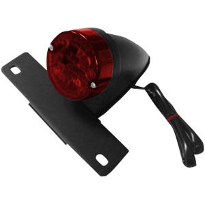 CUSTOM REPLACEMENT TAIL LIGHT / RED LENS / BLACK