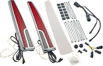 TAILLIGHT LED TRI GLIDE RED LENS CHR