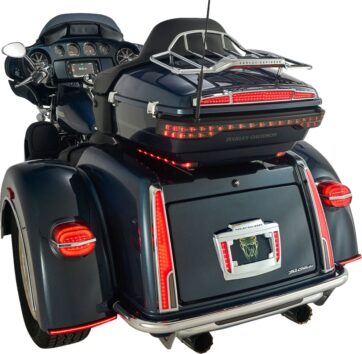 TAILLIGHT LED TRI GLIDE RED LENS CHR - Bild 3