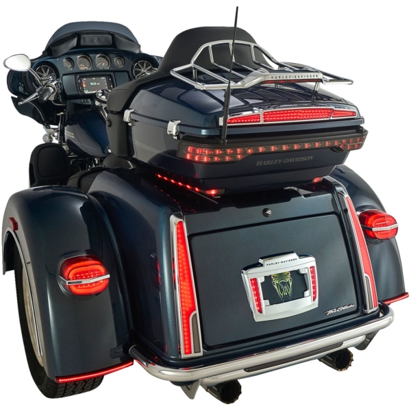 TAILLIGHT LED TRI GLIDE RED LENS CHR - Bild 3