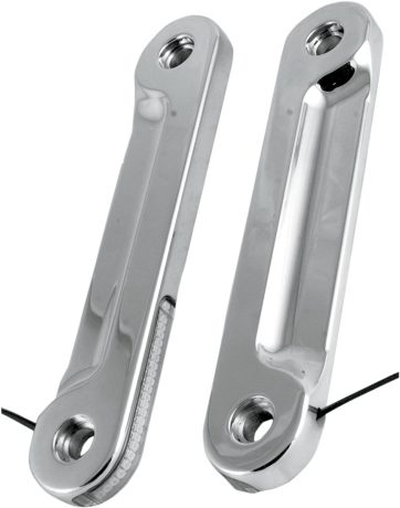 LIGHT TURN SIGNAL FORK MOUNTED LED FRONT CHROME
