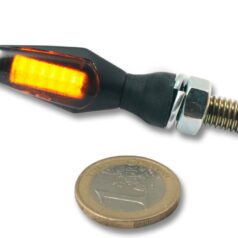 COB-LED SMOKE - LENS TURN SIGNAL / ZINC ALLOY / BLACK