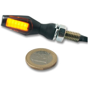 COB-LED SMOKE - LENS TURN SIGNAL / ZINC ALLOY / BLACK