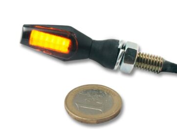 COB-LED SMOKE - LENS TURN SIGNAL / ZINC ALLOY / BLACK