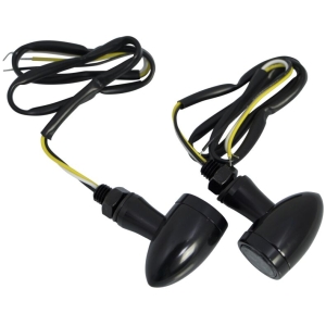 LED SMOKE - LENS TURN SIGNAL / ALUMINIUM|ZINC ALLOY / BLACK