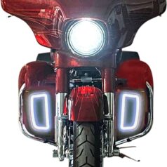 Extraljus till Benskydd Vitt-ljus/ Blinkers Harley Touring 14-23