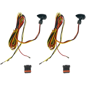 LIGHTS MICRO BULLET AMBER/RED V2 LED TURN SIGNALS BLK