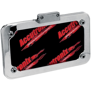 ACCUTRONIX LICENSE PLATE FRAME WITH LIGHT POLISHED