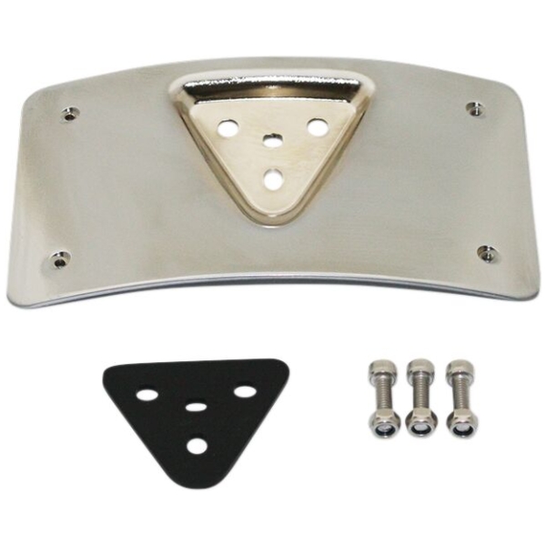 MOUNT LICENSE PLATE RADIUS HORIZONTAL LAYDOWN CHROME