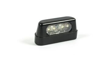 LED LICENSE PLATE LIGHT / CLEAR LENS / ABS / BLACK