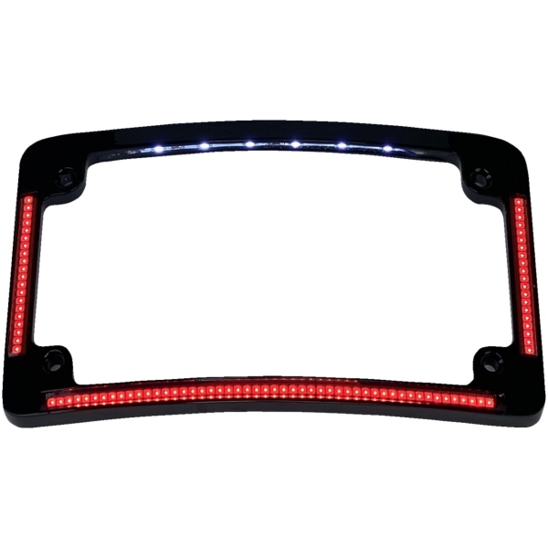 FRAME LIC W/ RED LED BLK