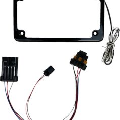 FRAME LICENSE PLATE W/ TAG LIGHT BLK FOR SXS