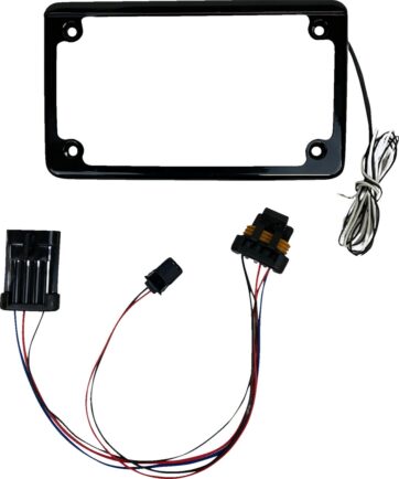 FRAME LICENSE PLATE W/ TAG LIGHT BLK FOR SXS