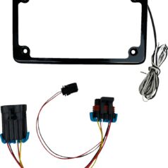 FRAME LICENSE PLATE W/ TAG LIGHT BLK FOR SXS