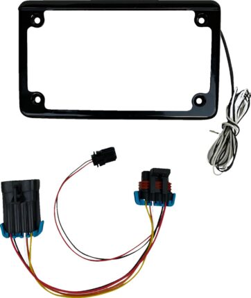 FRAME LICENSE PLATE W/ TAG LIGHT BLK FOR SXS