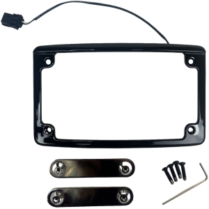 FRAME LICENSE PLATE LIGHTED BLACK