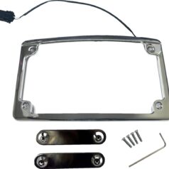 FRAME LICENSE PLATE LIGHTED CHROME