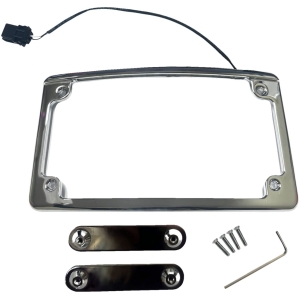 FRAME LICENSE PLATE LIGHTED CHROME