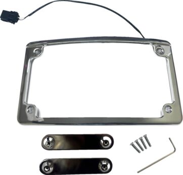 FRAME LICENSE PLATE LIGHTED CHROME