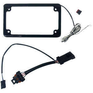 FRAME LICENSE PLATE LIGHTED SXS GLOSS BLACK