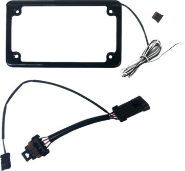 FRAME LICENSE PLATE LIGHTED SXS GLOSS BLACK