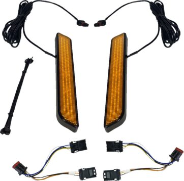 LED Fork Light - Amber - Black