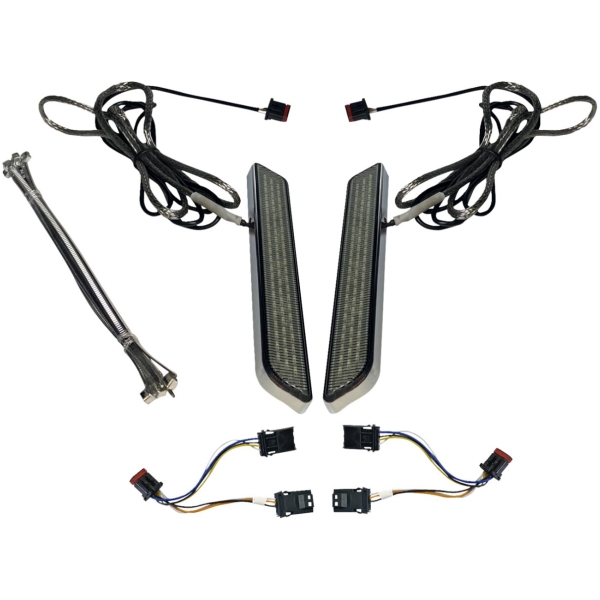 LED Fork Light - Smoke - Chrome